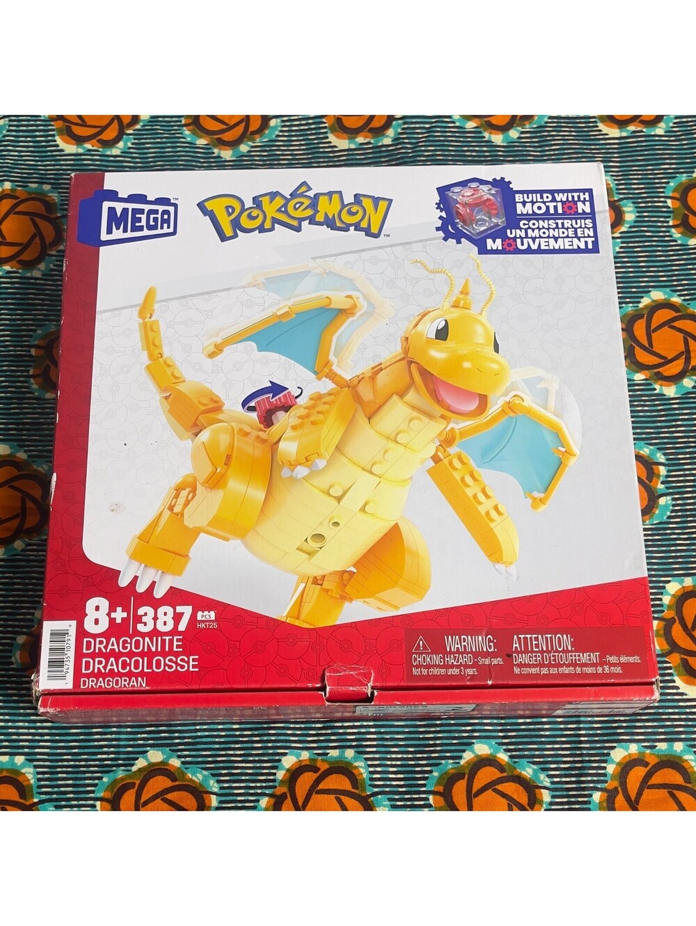 MEGA Pokémon Dragonite Build with Motion Set HKT25 387pcs Interlocking Blocks